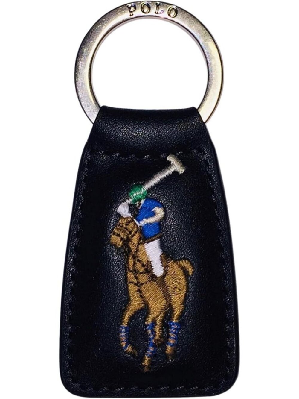Colorful Multi-Color Big Pony Key Chain Fob | Leather & Metal Charm Accessory